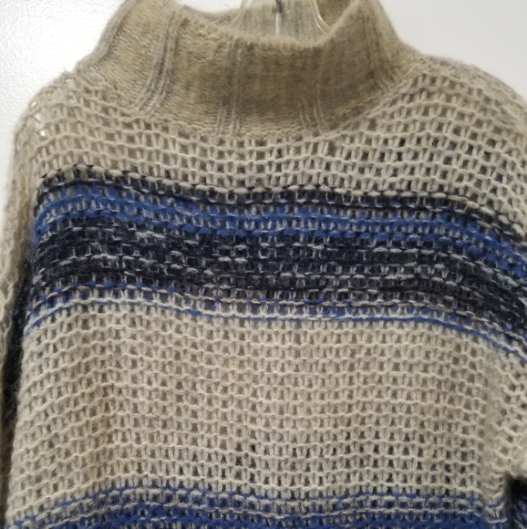 Bcbgmaxazria Cerulean Mock Neck Slouchy Sweater Mohair Wool Tunic Size Small - Picture 4 of 12